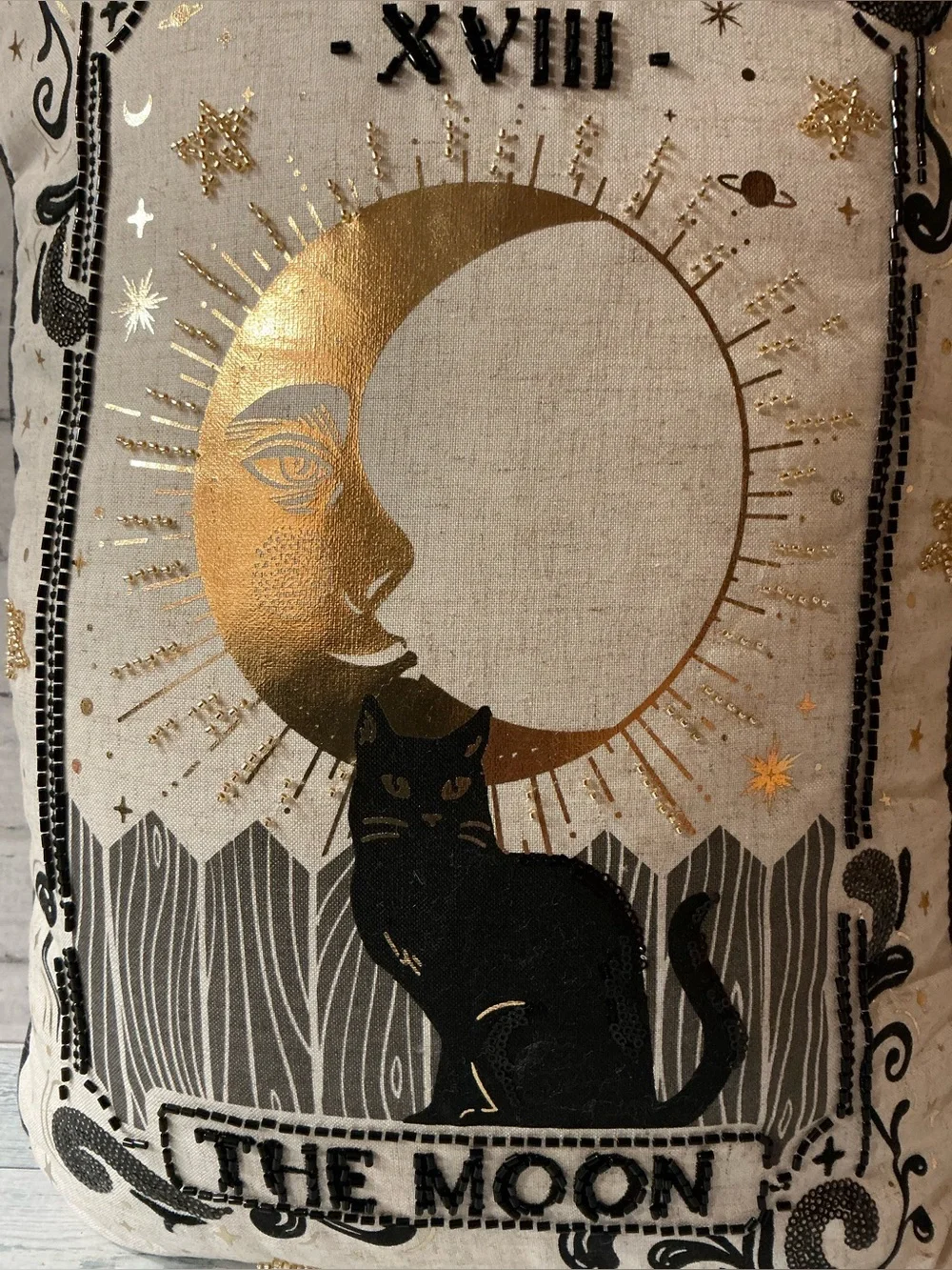 RACHEL ZOE 14x20 tarot moon card pillow